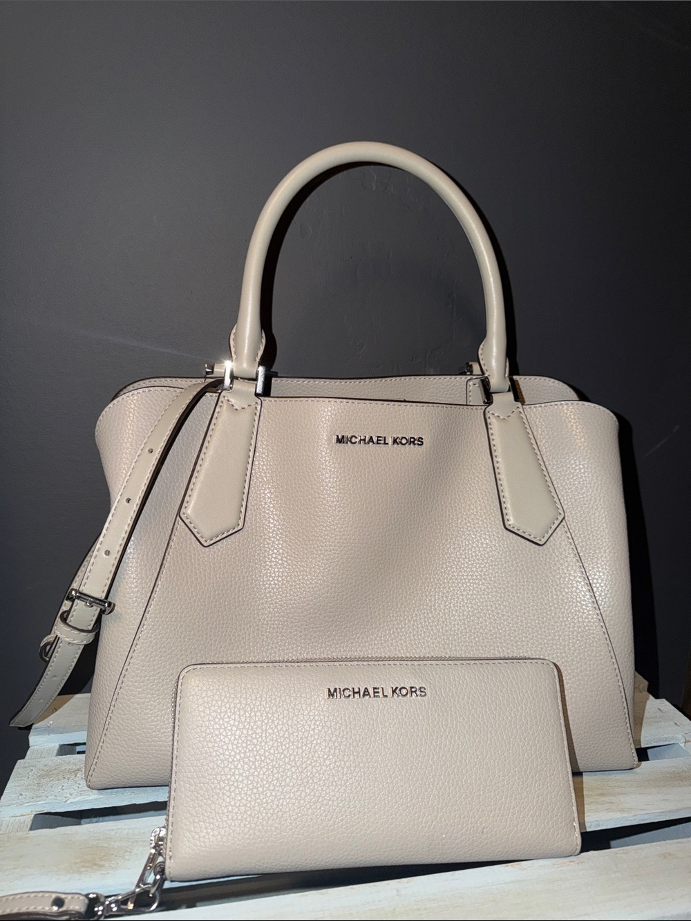 Michael Kors Leather Handbag with Wallet